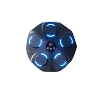 Smart Music Boxing Machine, 9-Levels Speed Music Punching Boxing Machine Wall Mounted Bluetooth Connection with LED Light, Musical Machine with Boxing Gloves Training Equipment for Adult (AB001)