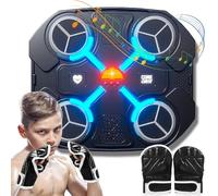 Smart Music Boxing Machine, Boxing Pad Wall Mounted with Speed Adjustment & USB Charging, Home Boxing Machine with Gloves and LED Lights, Boxing Game for Kids Adults Focus Agility Training Workout