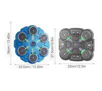 Smart Music Boxing Machine, Wall-Mounted Bluetooth Boxing Machine with Music, 3-Speed Rhythm Mode Adjustment with Gloves,Automatic Counting,Smart Punch Machines Xmas Gifts for Adults Kids (D)