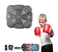 Smart Music Boxing Machine,Wall Mounted Music Punching Trainer, Training Pad Toy with Boxings Glove,Smart Bluetooth Musics Boxing Machine for Kids and Adults (4-target black)