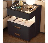 Smart Nightstand with Charging Ports & Auto Sensor Lights - 45cm Bedside Table with Drawers Modern End Table for Bedroom & Type-C Charging Stylish rage Solution