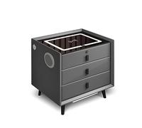 Smart Nightstand with Charging Station Fingerprint Lock 3 Drawers Builtin Speakers & LED LightsModern Bedroom Side Table for Ultimate Convenience and Style