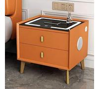 Smart Nightstand with Fingerprint Unlock Wireless Charging USB Ports & Bluetooth Speaker - Modern Bedside Table for Smart Bedrooms Stylish & Functional Design
