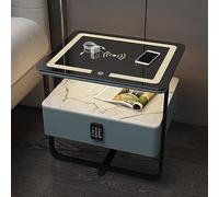 Smart Nightstand with Wireless Charging and Lock, Modern Bedside Table for Small Bedroom Spaces
