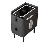 Smart Nightstand with Wireless Charging, Bluetooth Lock, USB Ports, LED Lighting and Storage Drawers for Bedside Organization