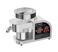 Smart Oil Press High Power Heater Stainless Steel Chamber for Peanut Rapeseed Sesame Olive Kernels Coconut Oil High Oil Yield(Light Grey)