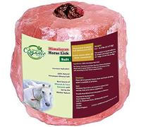 Smart Organic Foods Himalayan Animal Horse Lick Natural Pink Salt, Natural shape salt with strong hanging Rope Suitable for all Animals 1-1.5 kg Salt l Product from Pakistan