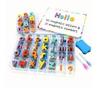 Smart Panda Magnetic Letters and Numbers for Children - 263 Fridge Magnets | Thick Foam Alphabet for Kids, Uppercase & Lowercase, Board & Storage Boxes, ABC Spelling, Phonics & Counting, Early Learning