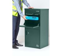 Smart Parcel Box® Extra Large Front Access Secure Delivery Box Homescapes Green One Size