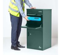 Homescapes Extra Large Front & Rear Access Green Smart Parcel Box