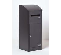 Smart Parcel Box® Extra-Large Slanted Top Front Access Secure Delivery Box Homescapes Black One Size