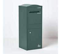 Homescapes Large Curved Top Front Access Green Smart Parcel Box