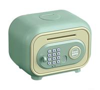 Smart Password Lock Piggy Bank with Fingerprint Verification and Automatic Money Roll, Large Capacity ABS Safe to Encourage Saving Habits (green)