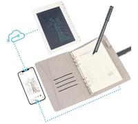 Smart Pen & Notebook Set, Bluetooth Wireless Paper for Note Taking, Real Time Sync Digitization for Storing & Sharing Notes, Refillable A5 Notepad, for Digital Art & Meeting (Black)