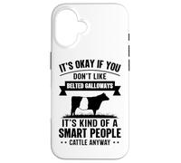 Smart People Cattle Farmer - Cow Breed Belted Galloways Case for iPhone 16