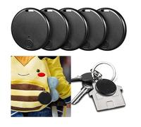 Smart Pet GPS Tracker with Mobile App Bluetooth Anti-Loss Device for Keys Wallet Pets 15m Range Real-Time Location Tracking Automatic Alarm System (Black)