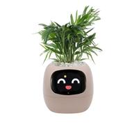 Smart Pet Planter, Smart Plant Pot, With Artificial Intelligence, Time Weather Display, And Multiple Expressions Animation,Lovely Plant Companion, For Desktop Decoration, Gifts,Plant-Free (Pink)