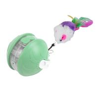 Smart Pet Toy Ball, Electric Rolling Cat Ball, Moving Cat Toy Automatic Shut-Off, Electric-Powered Movement, Red/Green, For Backyard Lawn Beach Living Room Balcony Park