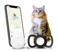 Smart Pet Tracker Collar for Cat - Pet Location Tracker with Holder, No Monthly Fee, Compatible with Apple Airtag Find My (iOS Only), Anti-Lost Tracking Device for Pets, Luggage, Bags