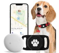 Smart Pet Tracker for Collar - Dog Trackers Pet Location Tracker with Holder, No Monthly Fee, Compatible with Apple Airtag Find My (iOS only, Not for Android), Anti-lost