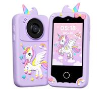 Smart Phone Camera, Christmas Birthday Gifts, Unicorn Cell Phone, Learning Educational With Audio Books, Musics, Games 32G SD Card
