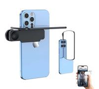 Smart Phone Camera Mirror Reflection Clip Kit, Adjustable HD Glass Smartphone Photography Flip Mirror, Phone Camera Shooting Reflection Mirror, Smartphone Selfie Reflector for All Phones(Black)