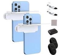 Smart Phone Camera Mirror Reflection Clip Kit, Mirror Effect Lens - Capture Stunning Reflections Instantly, Adjustable Portable HD Glass Photography Flip Mirror for Iphone Camera (2PcsWhite)