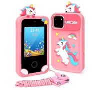 Smart Phone Gifts for Kids Aged 6-12: Learning Phone Toy Reminder Game for Girls & Boys, Pink