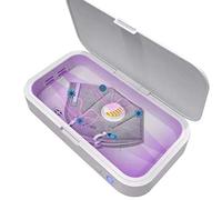 Smart Phone Sanitizer Portable Christmas UV Lights Cell Phone Sanitizer Sterilizer Cleaner Aromatherapy Function Disinfector for All iPhone Android Cellphone Toothbrush-Blue