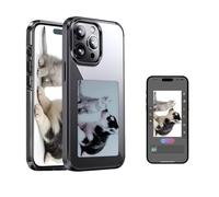 Smart Photo Rear Projection DIY phone Case Customizable E-Ink Phone Case Instantly Display Photos On The Ink Screen Back Cover Personalize Your Phone Anytime Anywhere (Black, For Iphone15 Pro Max)