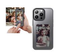 Smart Photo Rear Projection DIY phone Case Customizable E-Ink Phone Case Instantly Display Photos On The Ink Screen Back Cover Personalize Your Phone Anytime Anywhere (Black, For iPhone 14 Pro Max)
