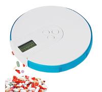 Smart Pill Reminder Box - Automatic Tablet Distribution Organizer, Portable 7 Day Pill Space | Digital Alert Timer, Box Scheduler