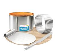 Smart Planet Cake Ring Set Stainless Steel 3 Pieces Baking Frame Adjustable - 23 - 30 cm - Cake Mould Cake Cutting Aid Lifter, Pastry Knife, Baking Ring High
