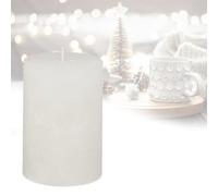 Smart-Planet Candles Ambience Rustic Pillar Candle in White Large Candle with Long Burning Time Approx. 54 Hours Cosy Vintage Decoration