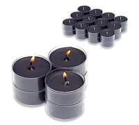 Smart Planet® Candles Ambiente Tea Lights - Pack of 18 Black Scented Tea Lights in Transparent Case - Scented Candle
