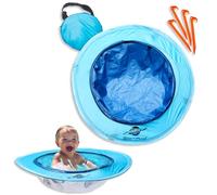 Smart-Planet Pop Up Baby Pool for Beach, Blue, 70 x 70 cm, 20 x 50 cm (Seat H x W), to Go Paddling Pool for Children, Beach Pool, Tear-Resistant, Throw Pool with Carry Bag