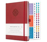 Smart Planner Pro - Undated Daily Planner - Medium B5 - Achieve Goals & Increase Productivity with Weekly, Monthly, Work Sections - Organizer Planner with Back Pocket, 3 Satin Bookmarks & Pen Holder