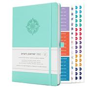 Smart Planner Pro - Undated Daily Planner - Medium B5 - Achieve Goals & Increase Productivity with Weekly, Monthly, Work Sections - Organizer Planner with Back Pocket, 3 Satin Bookmarks & Pen Holder