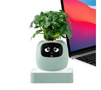 Smart Plant Pot - Ai Guided Flowerpot Companion, Small Cactus succelent Growing Container, Decorative Planter Design, Beginner Friendly Plant Care Assistant | Thoughtful Gift for Home Office Room