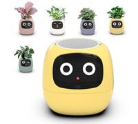 Smart Plant Pot, AI Intelligent Planter with 7 Smart Sensors, LCD Screen Display, APP Control for Home Garden, Time, Date, and Weather Display