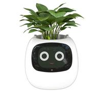 Smart Plant Pot for Indoor Plants, with 7 Smart sensors, LCD Screen Display, Intelligent Planter for Home - Neat Desk Setup Gift