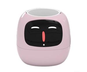 Smart Plant Pot, Interactive Smart Flowerpots with Artificial Intelligence, Digital Display Self Watering Plant Container with Temperature Light Moisture Sensors for Interior Decoration(pink)