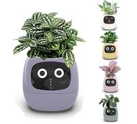 Smart Plant Pot with AI Chips, 7 Sensors, LCD Screen, and APP Control for Home Gardening, Displays Time, Date, and Weather