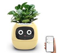 Smart Plant Pot with AI Technology, 7 Sensors and LCD Screen for Weather Display, APP Control for Easy Gardening