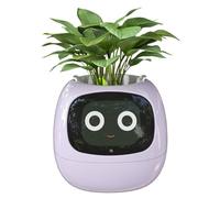 Smart Plant Pot with Smart Sensors, AI Chips, LCD Screen Display, and APP Control - Intelligent Garden Planter for Indoor Plants