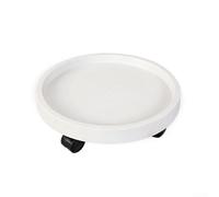 Smart Plant Roller for Easy Transport of Large Containers, Built to Support Heavy Items While Protecting Floors from Damage (White)
