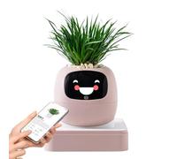 Smart Planter - Smart Flower Pot, Intelligent AI Pet Multiple Expressions Planter, Electronic Succulents Pots | For Indoor Home Apartment Office Bedroom Balcony Patio Birthday Valentine's Day
