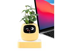 Smart Planter - Smart Flower Pot, Intelligent AI Pet Multiple Expressions Planter, Electronic Succulents Pots | For Indoor Home Apartment Office Bedroom Balcony Patio Birthday Valentine's Day