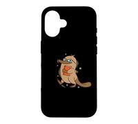 smart Platypus with Book and Glasses Case for iPhone 16