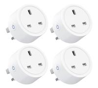 Smart Plug,4 Pack Smart Plugs Wireless Remote Control Timer Plug with Energy Monitoring 13A Smart Socket that Work Alexa,Google Home,2.4GHz Wi-Fi Only
